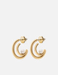 Miansai Earrings Nia Pearl Hoops, Gold Vermeil Polished Gold / Pair