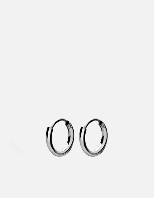 Miansai Earrings Aeri Huggie Earrings, Sterling Silver Polished Silver / Pair