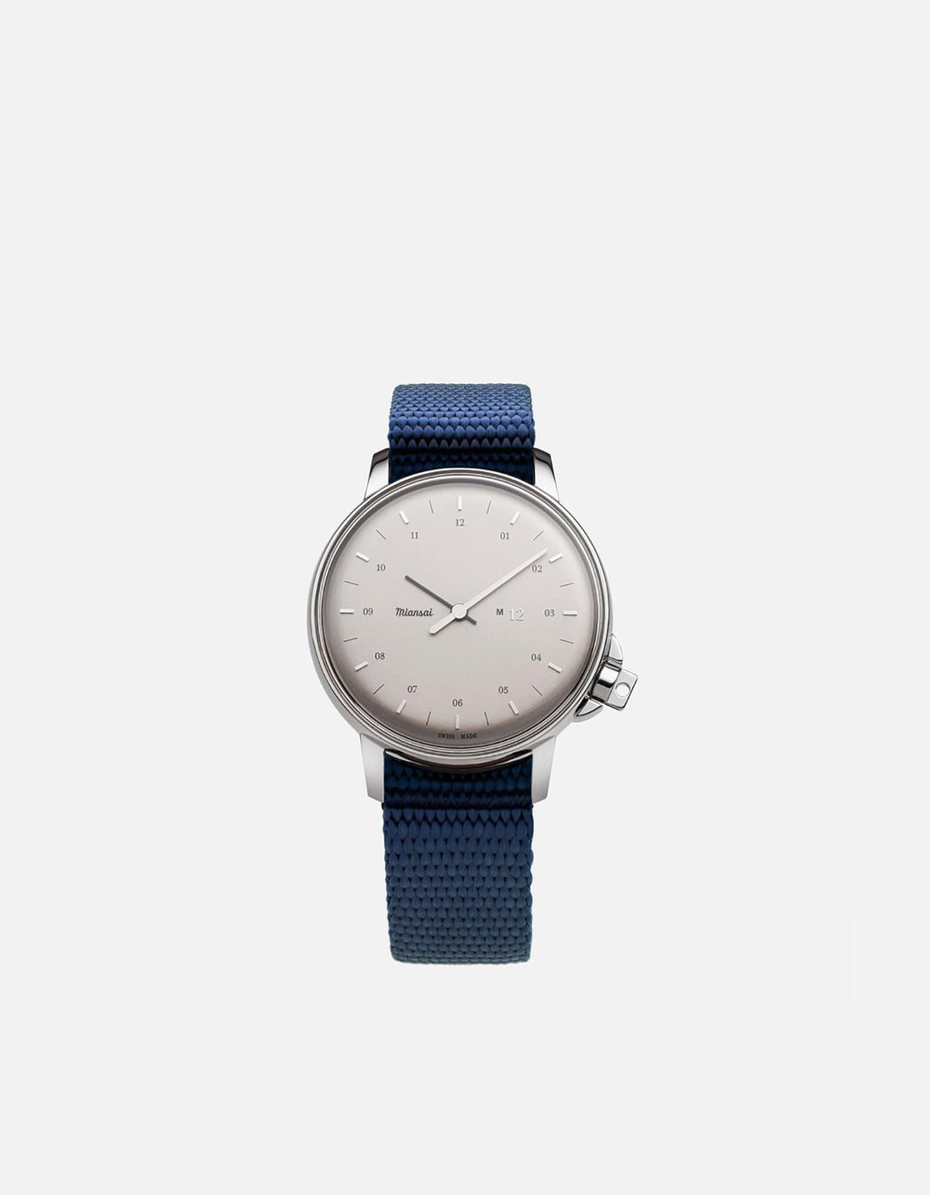 Miansai M12 Swiss M12 Swiss Silver Navy Blue Nylon Navy Blue / R / Monogram: No