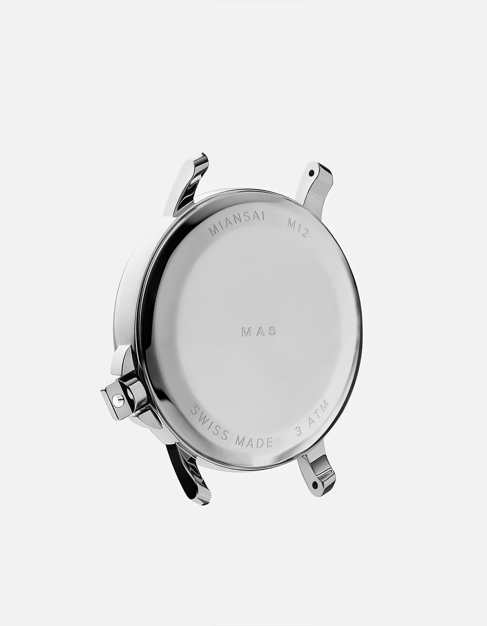 Miansai M12 Swiss M12 Swiss Silver Navy Blue Leather Navy Blue / R / Monogram: Yes
