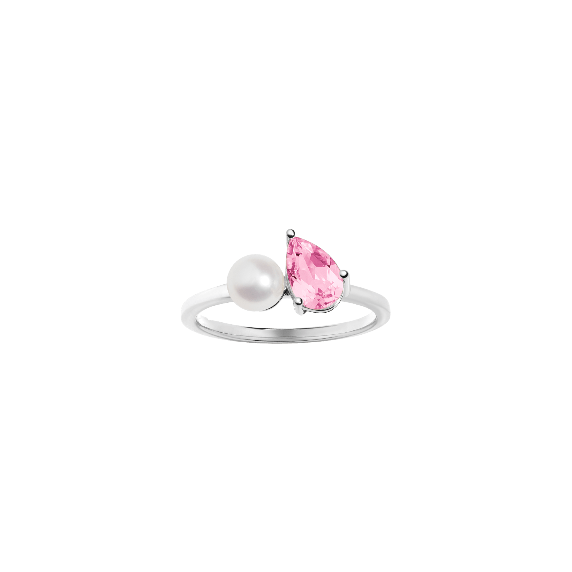Pearl Toi et Moi Ring - Pink Sapphire