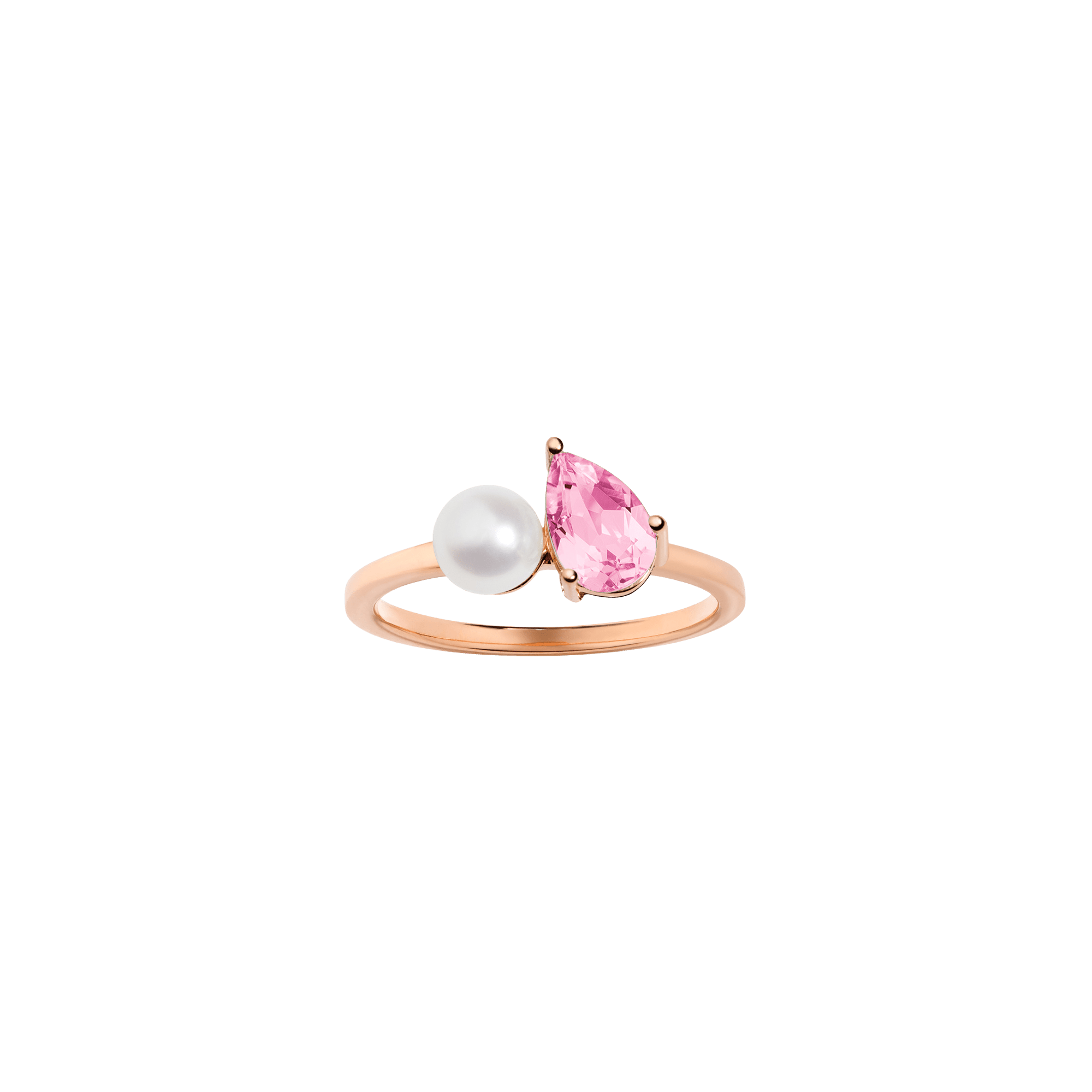 Pearl Toi et Moi Ring - Pink Sapphire