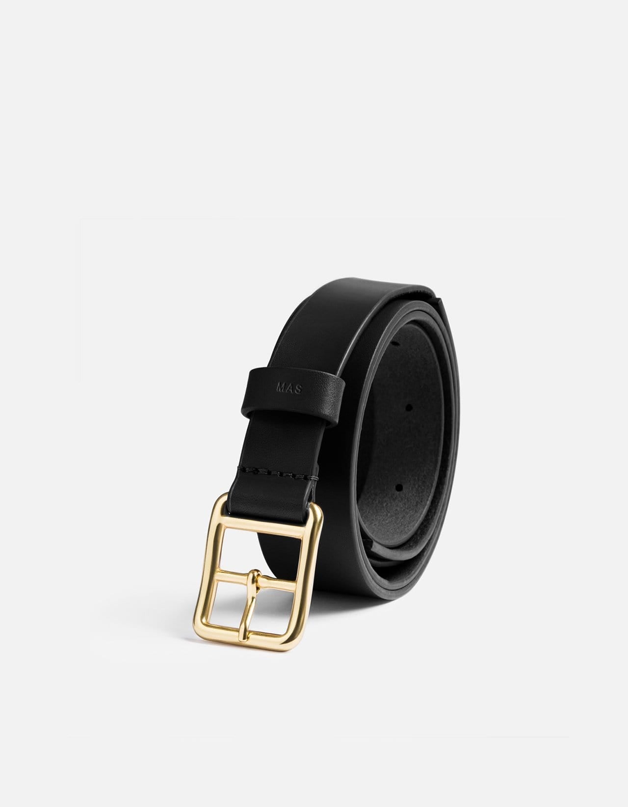 Miansai Belts Skinny Belt, Black Leather Black / 30 / Monogram: Yes
