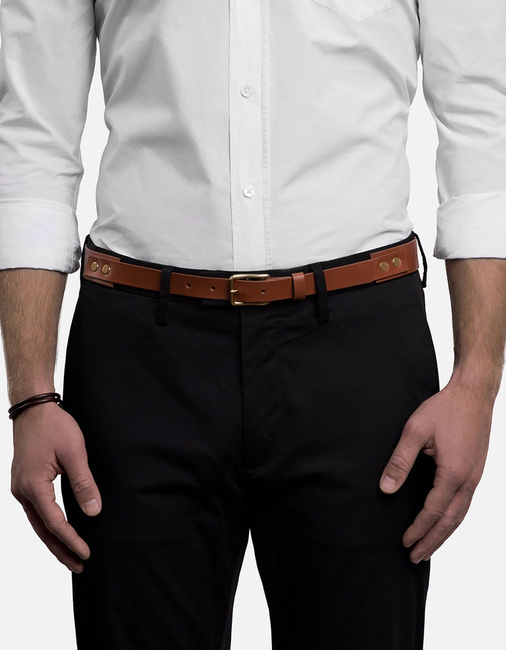 Skinny Belt, Cognac Leather