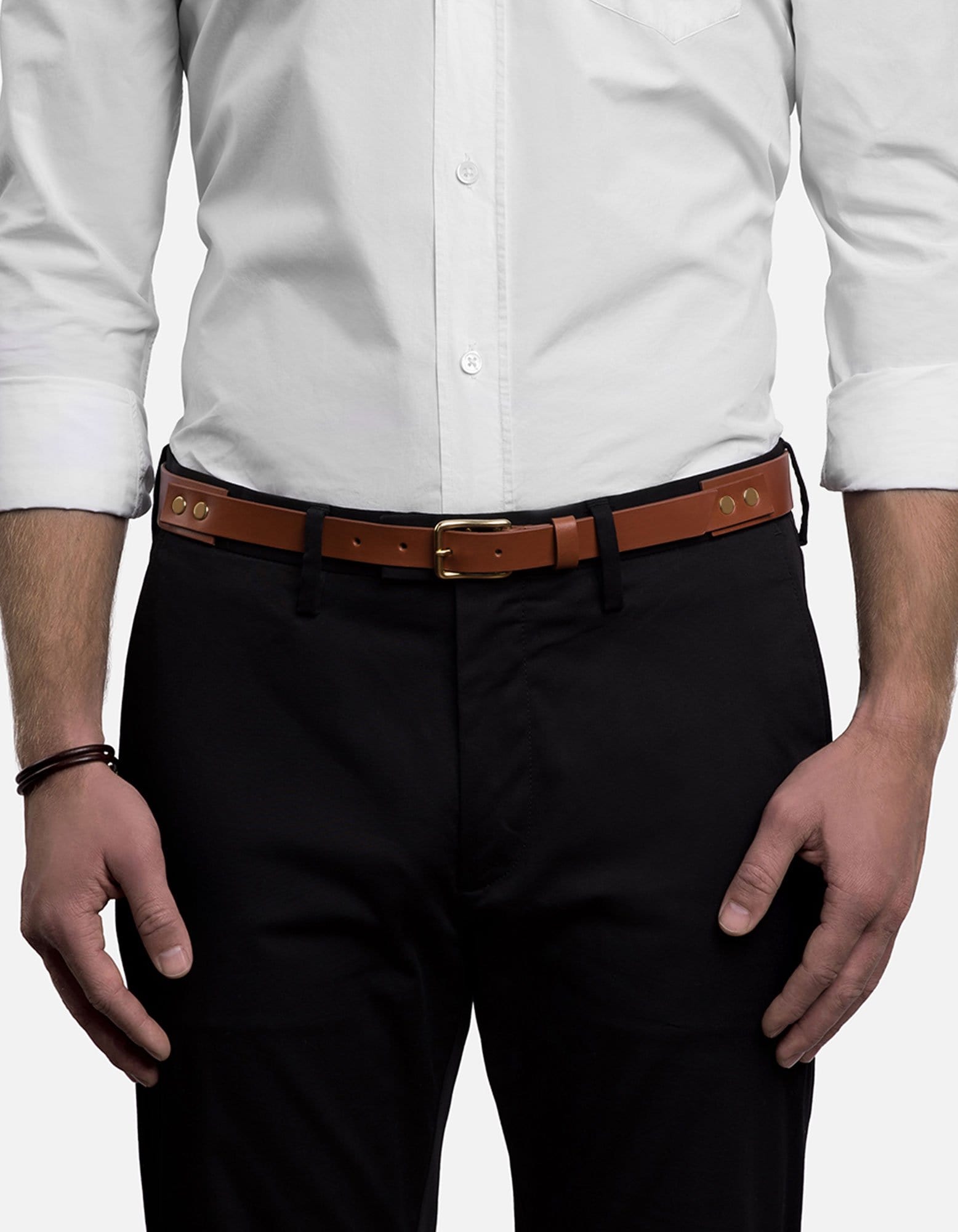 Skinny Belt, Cognac Leather