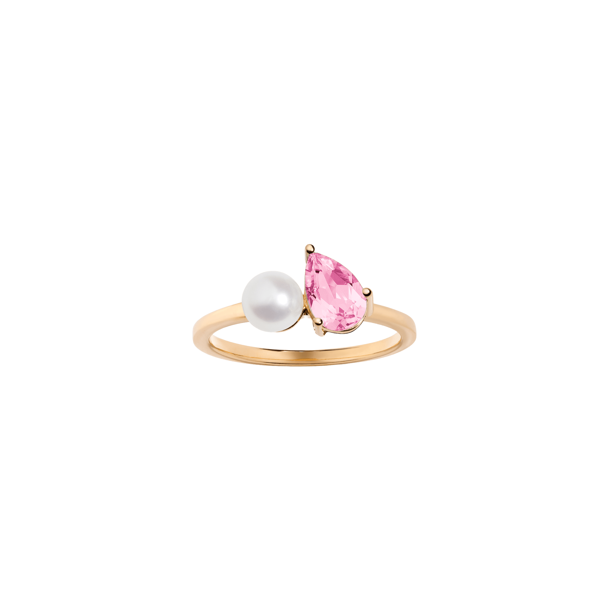 Pearl Toi et Moi Ring - Pink Sapphire
