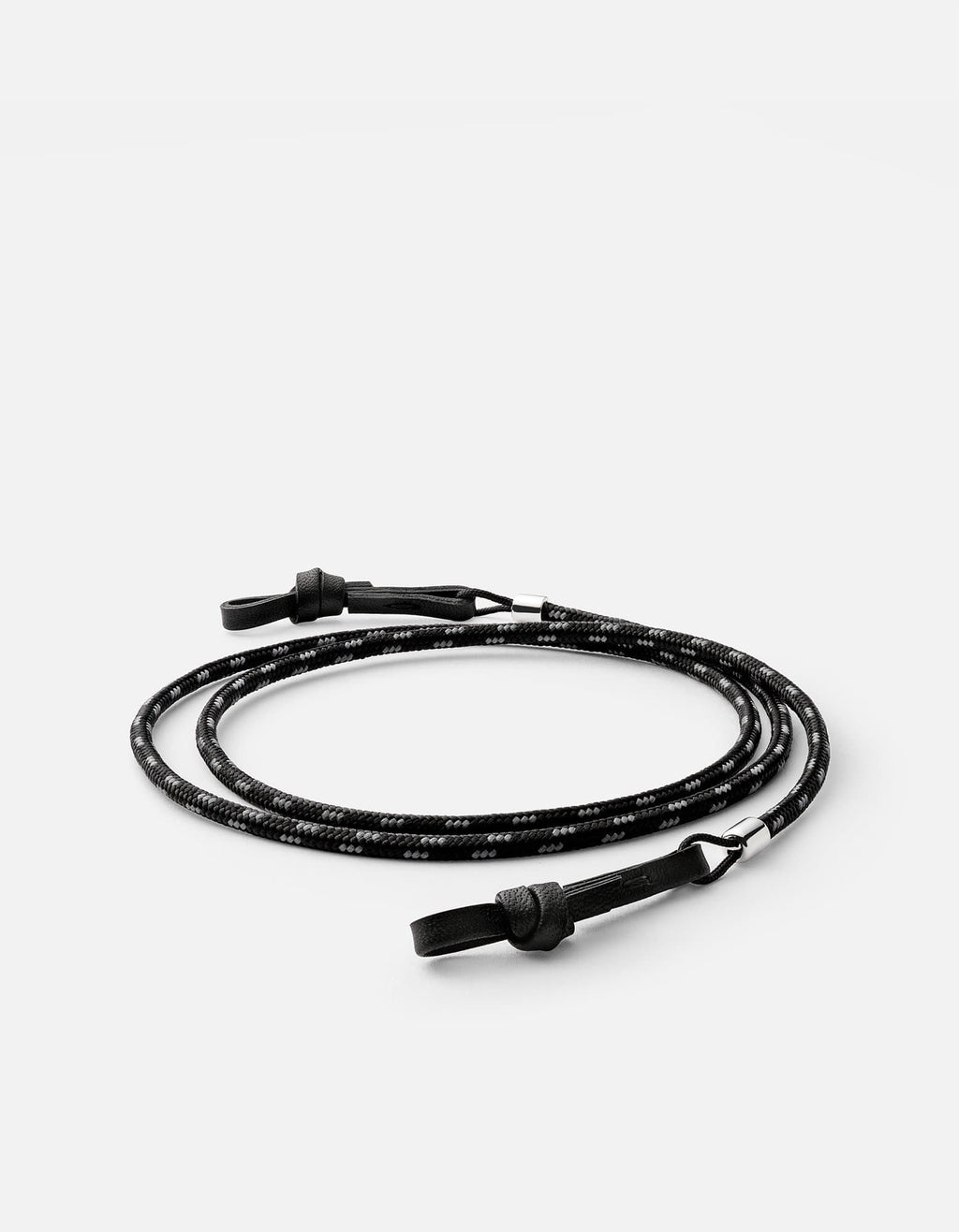 Miansai Sunglasses Nexus Nylon Sunglass Cord, Sterling Silver Asphalt / O/S