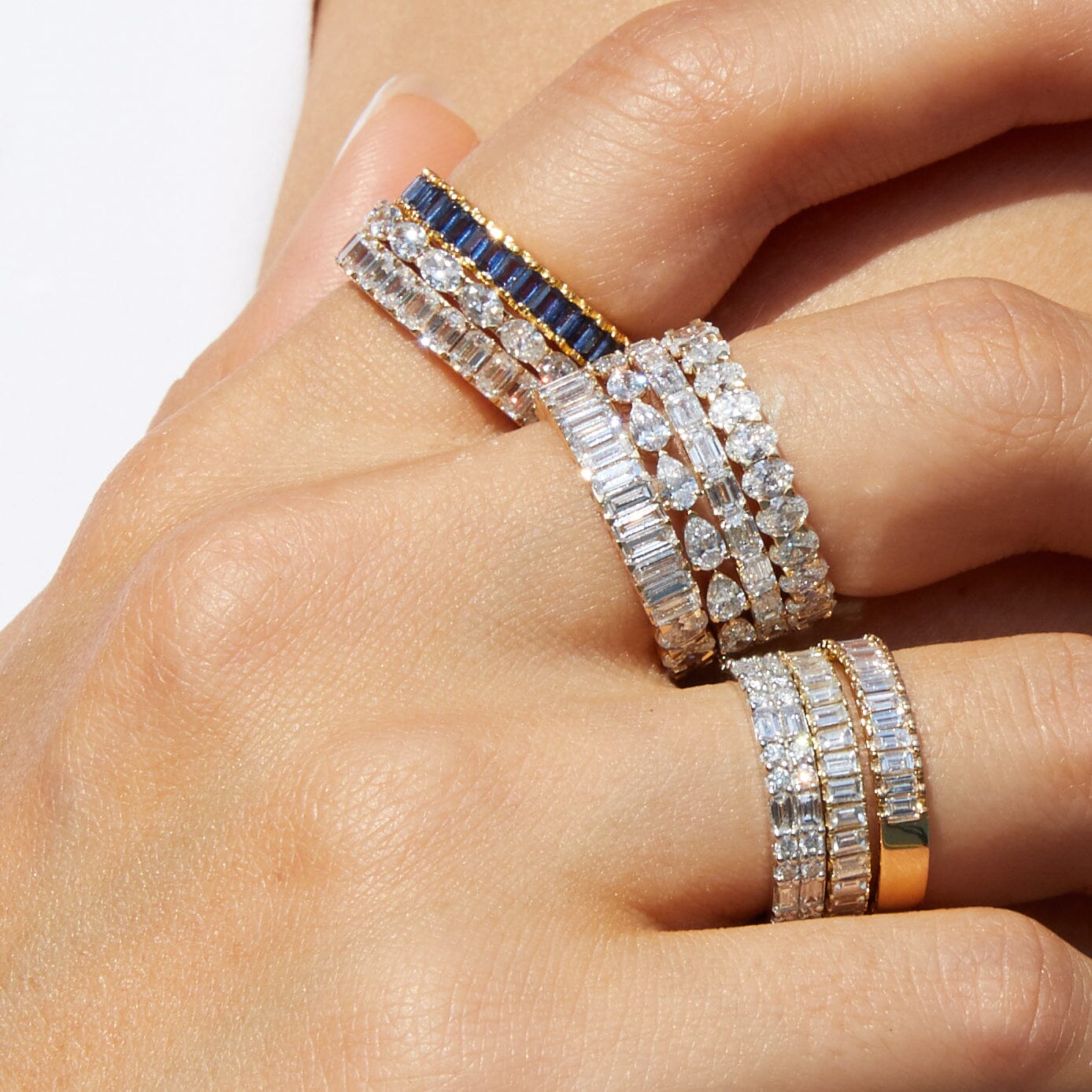 Horizontal Oval Lab Grown Diamond Eternity Ring