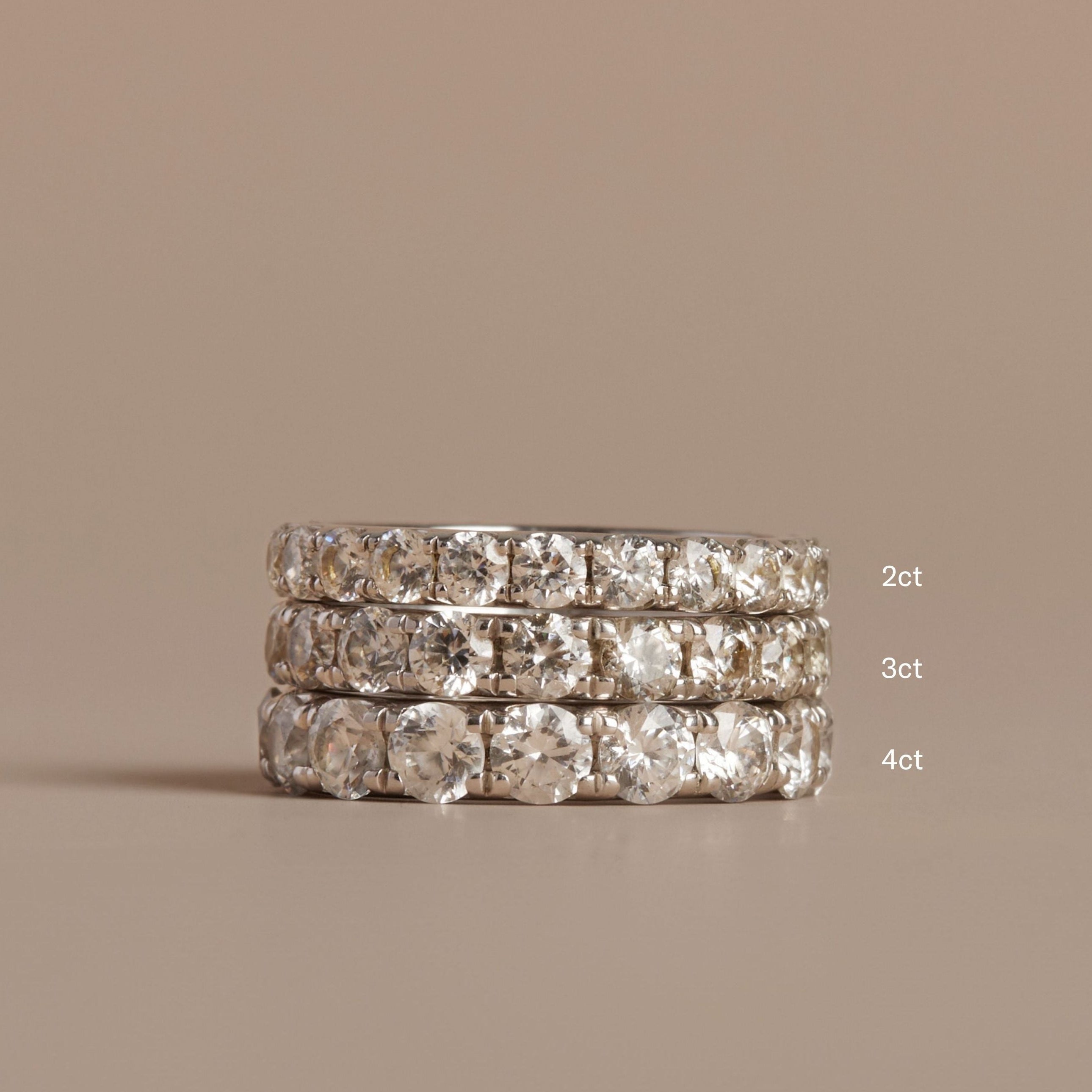 3ct Round Lab Grown Diamond Eternity Ring