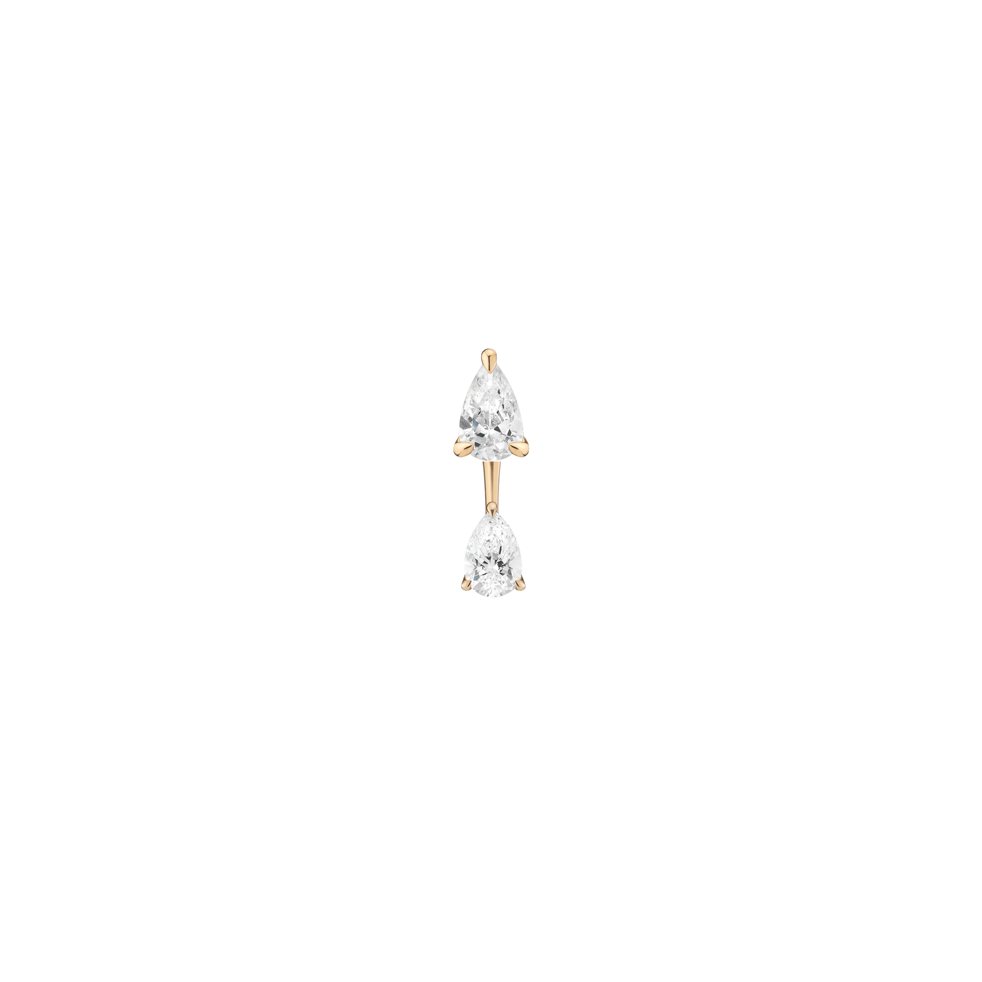 Lab Grown Diamond Ear Jacket - 0.5ct Pear Bottom Stone