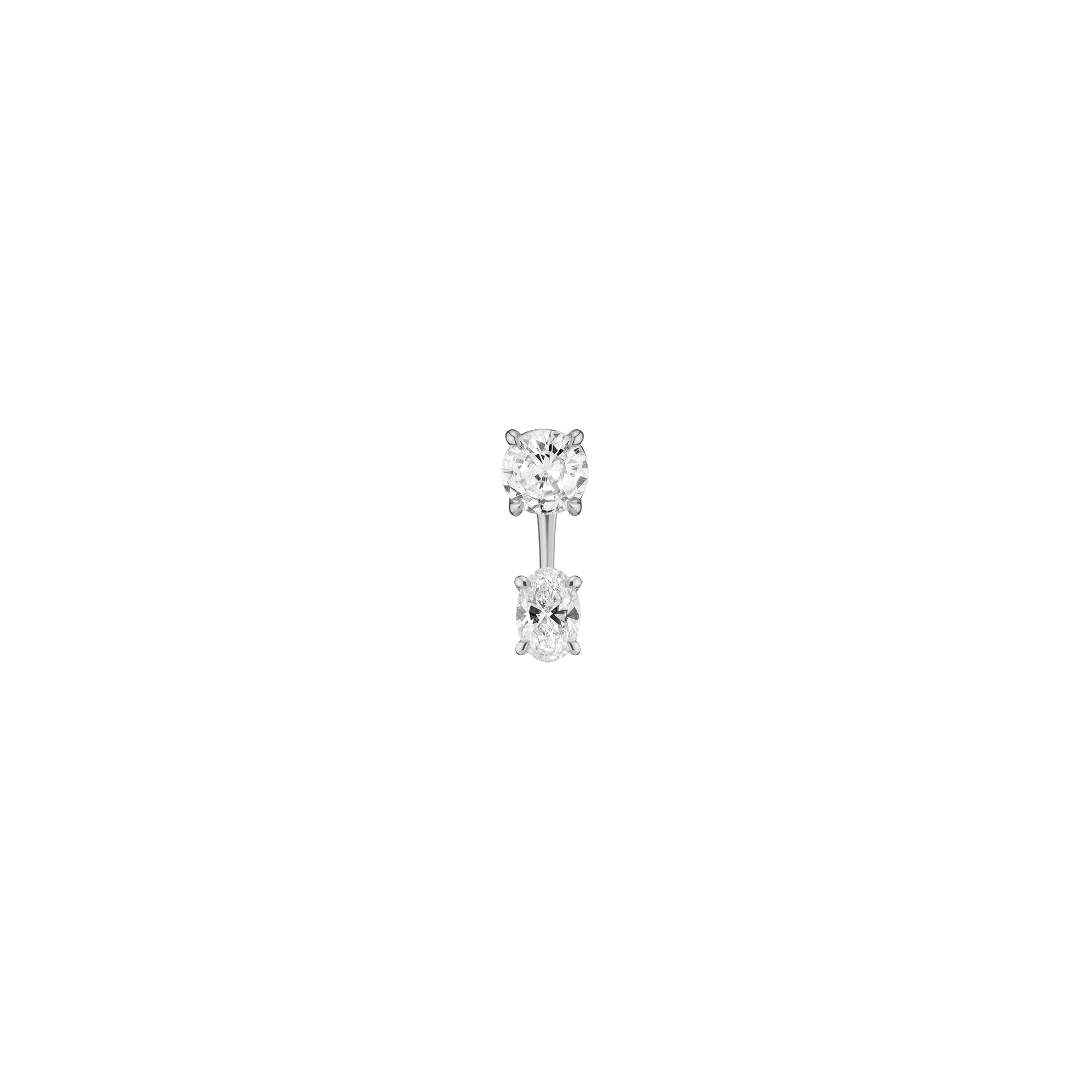 Lab Grown Diamond Ear Jacket - 0.5ct Oval Bottom Stone