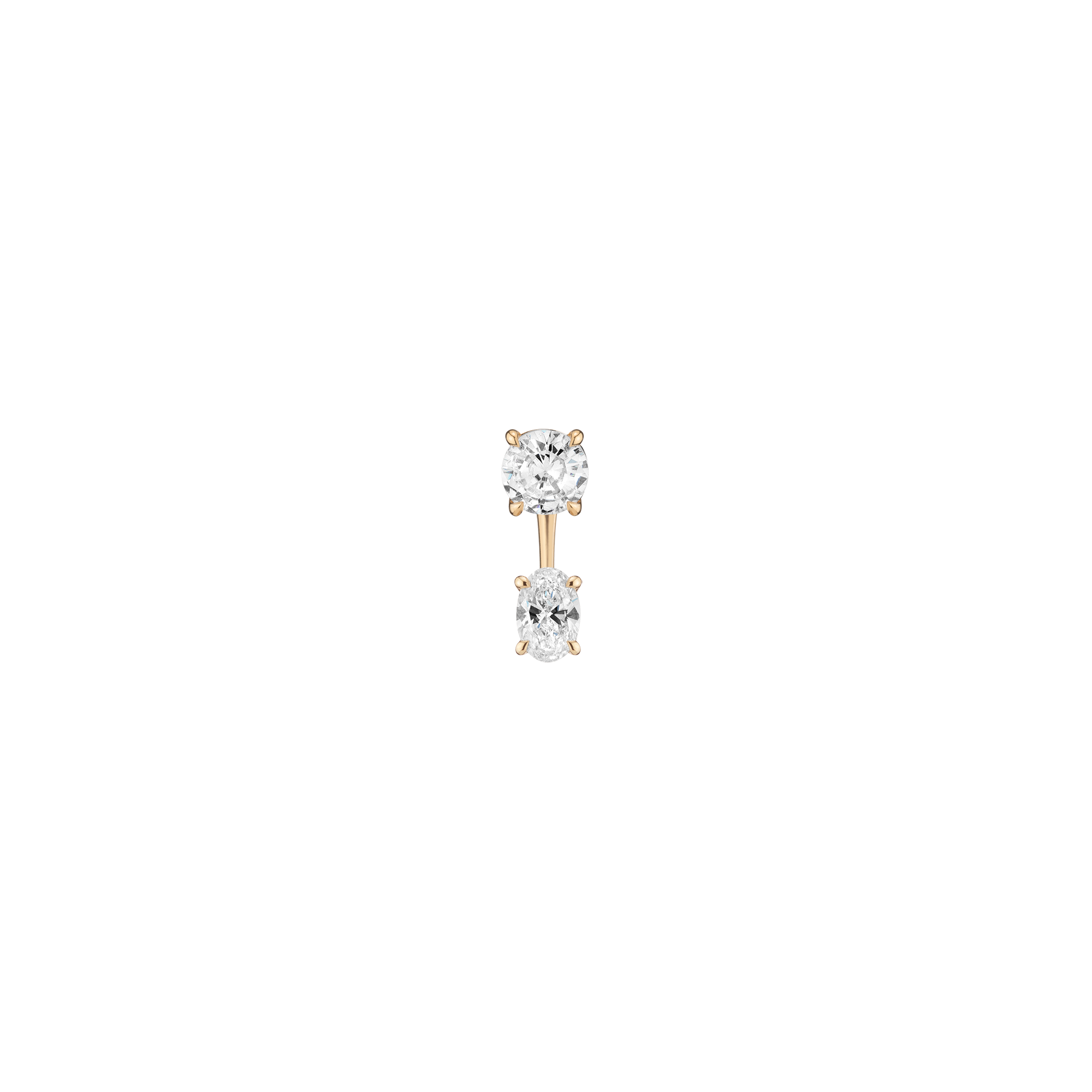 Lab Grown Diamond Ear Jacket - 0.5ct Oval Bottom Stone