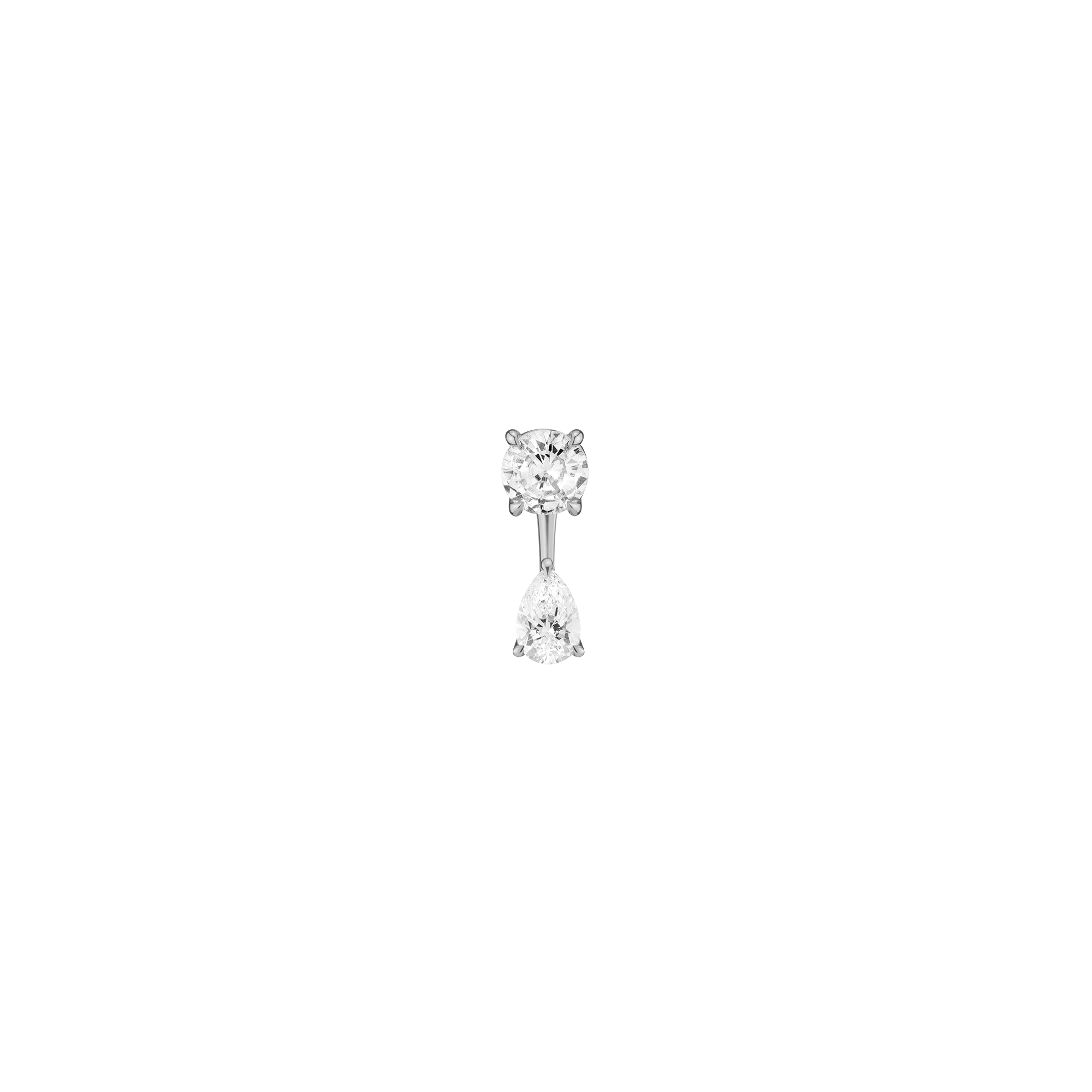 Lab Grown Diamond Ear Jacket - 0.5ct Pear Bottom Stone