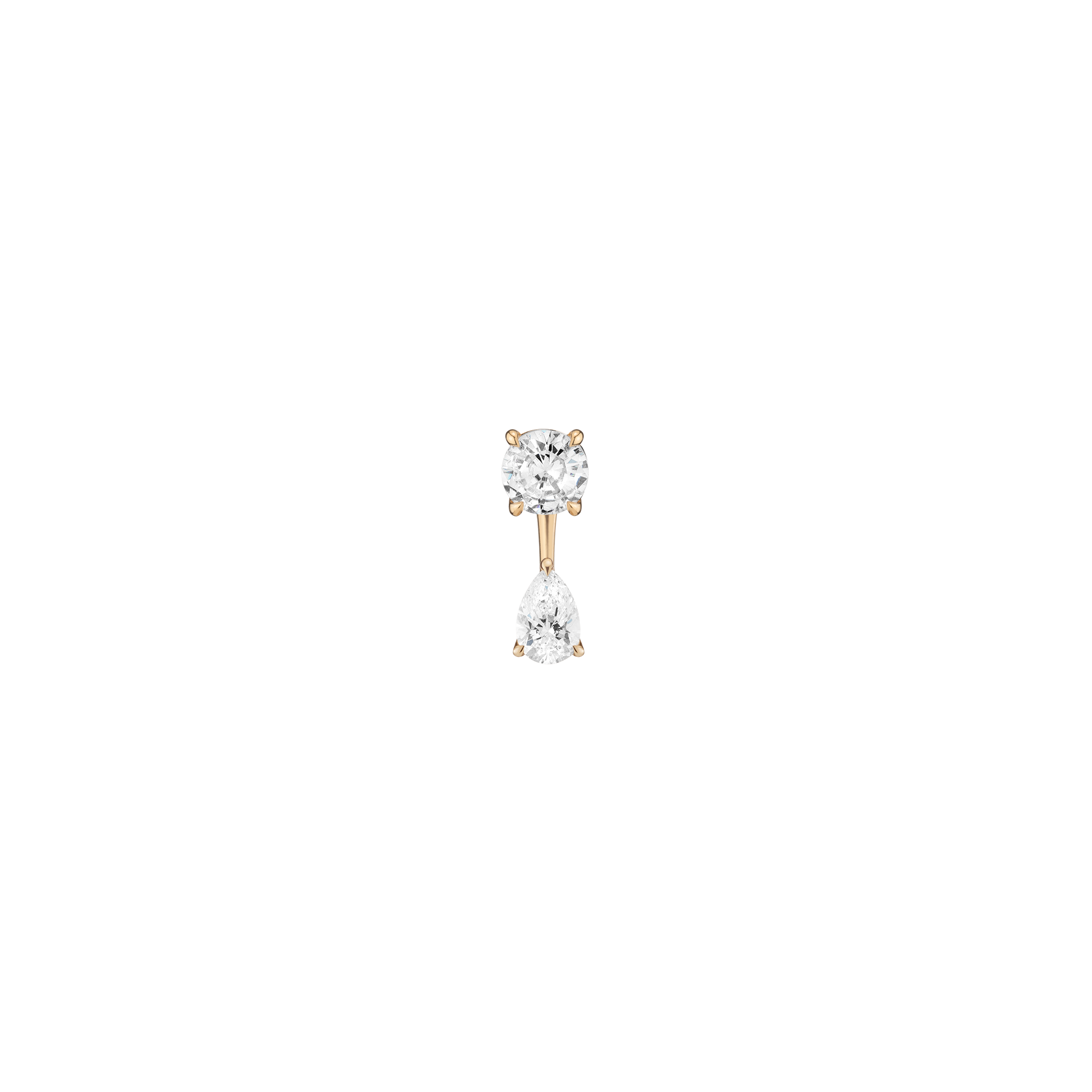 Lab Grown Diamond Ear Jacket - 0.5ct Pear Bottom Stone