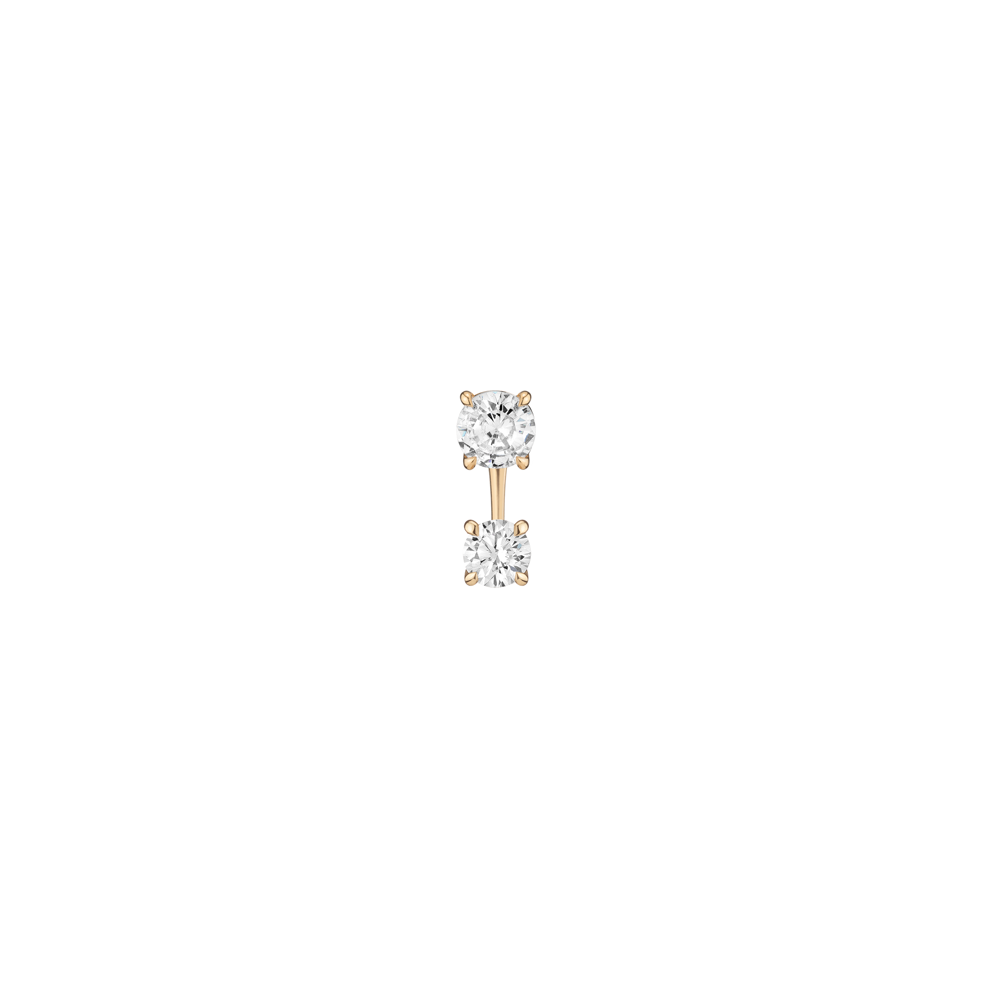 Lab Grown Diamond Ear Jacket - 1ct Round Bottom Stone