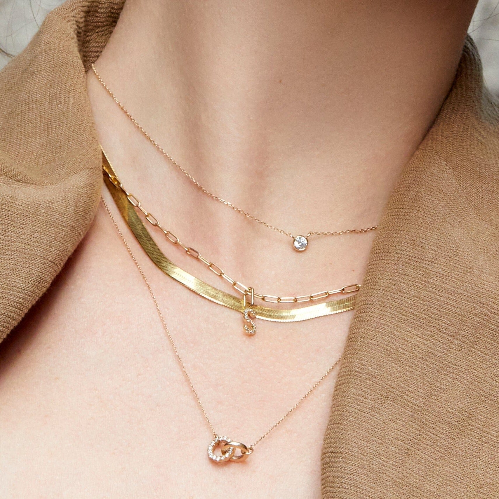 Classic Diamond Letter Pendant