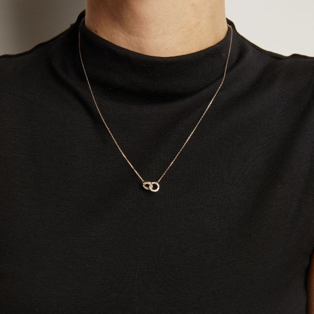 Double Lab Grown Diamond Connection Necklace