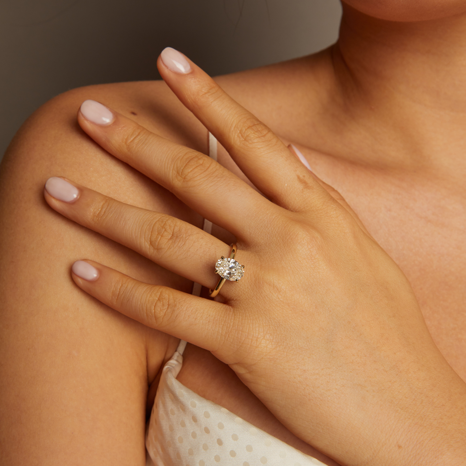 2ct Oval Lab Grown Diamond Solitaire Ring