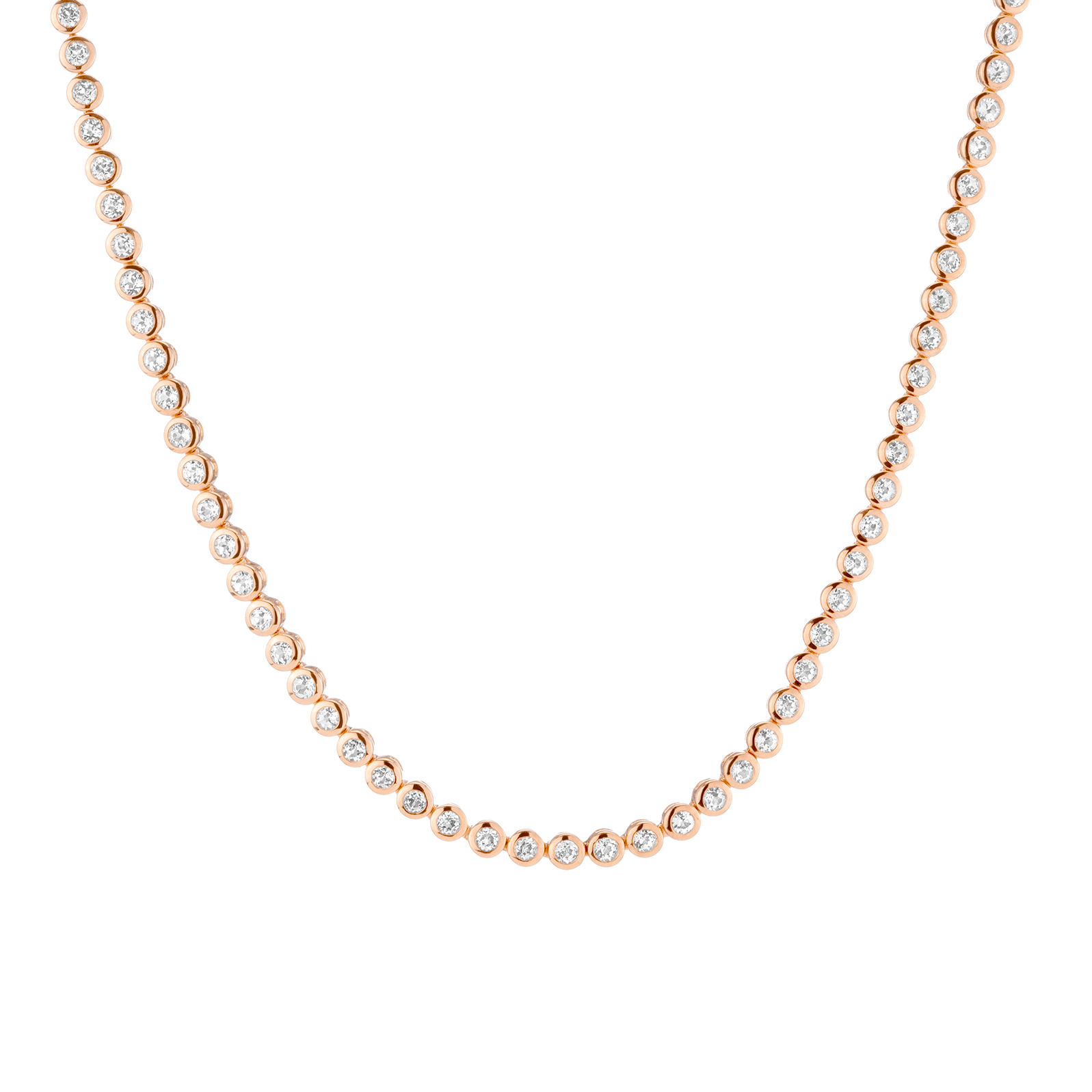 Diamond Bezel Tennis Necklace