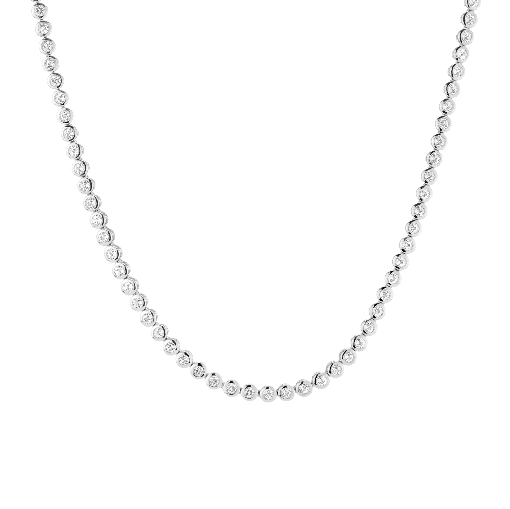 Diamond Bezel Tennis Necklace