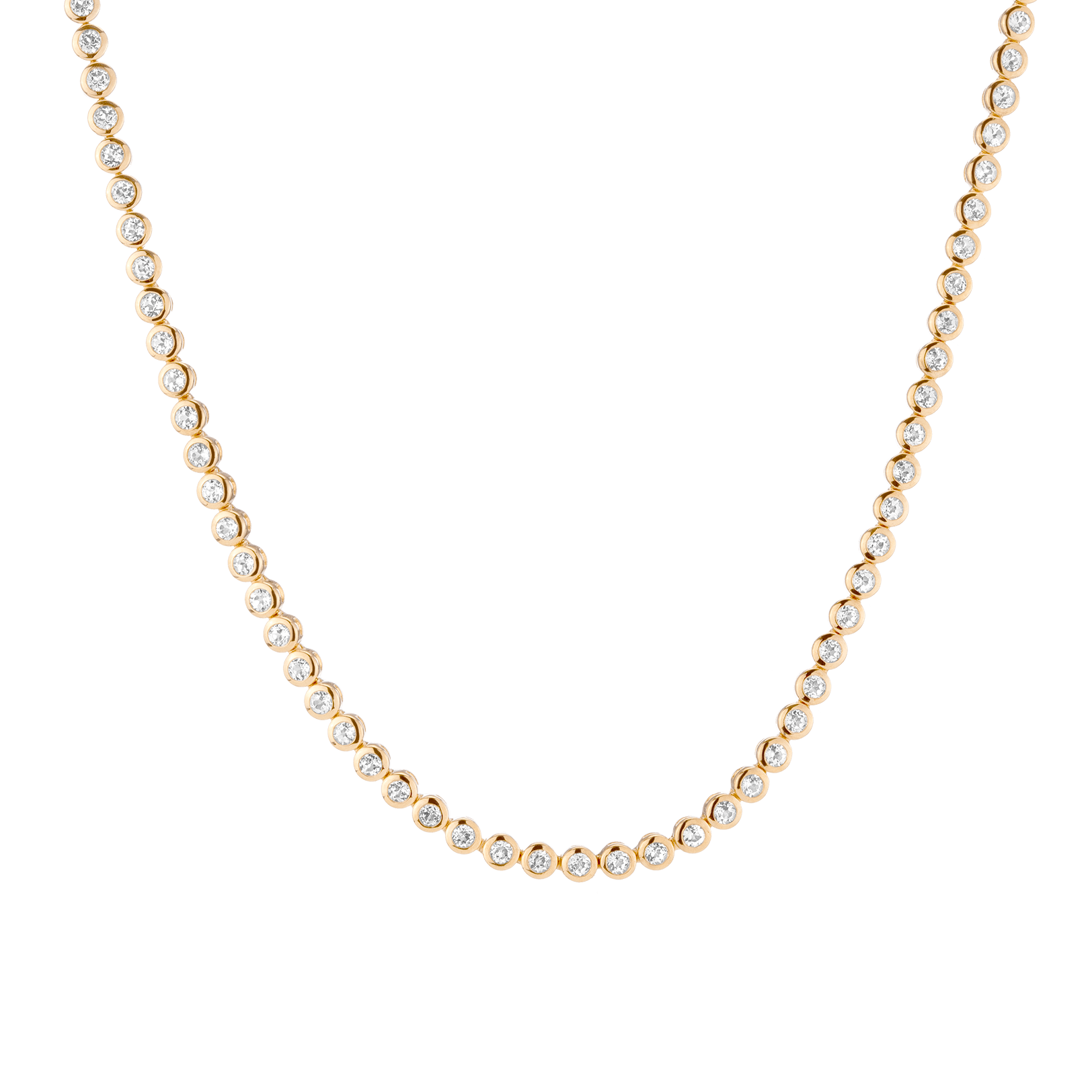 Diamond Bezel Tennis Necklace