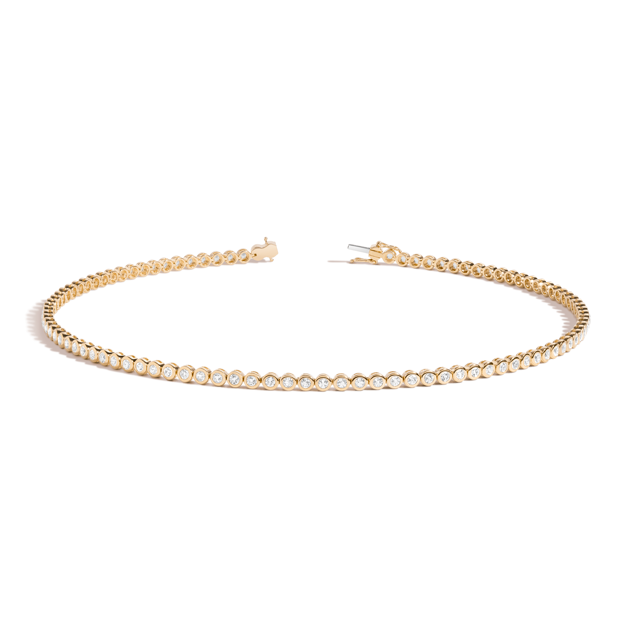 Diamond Bezel Tennis Necklace