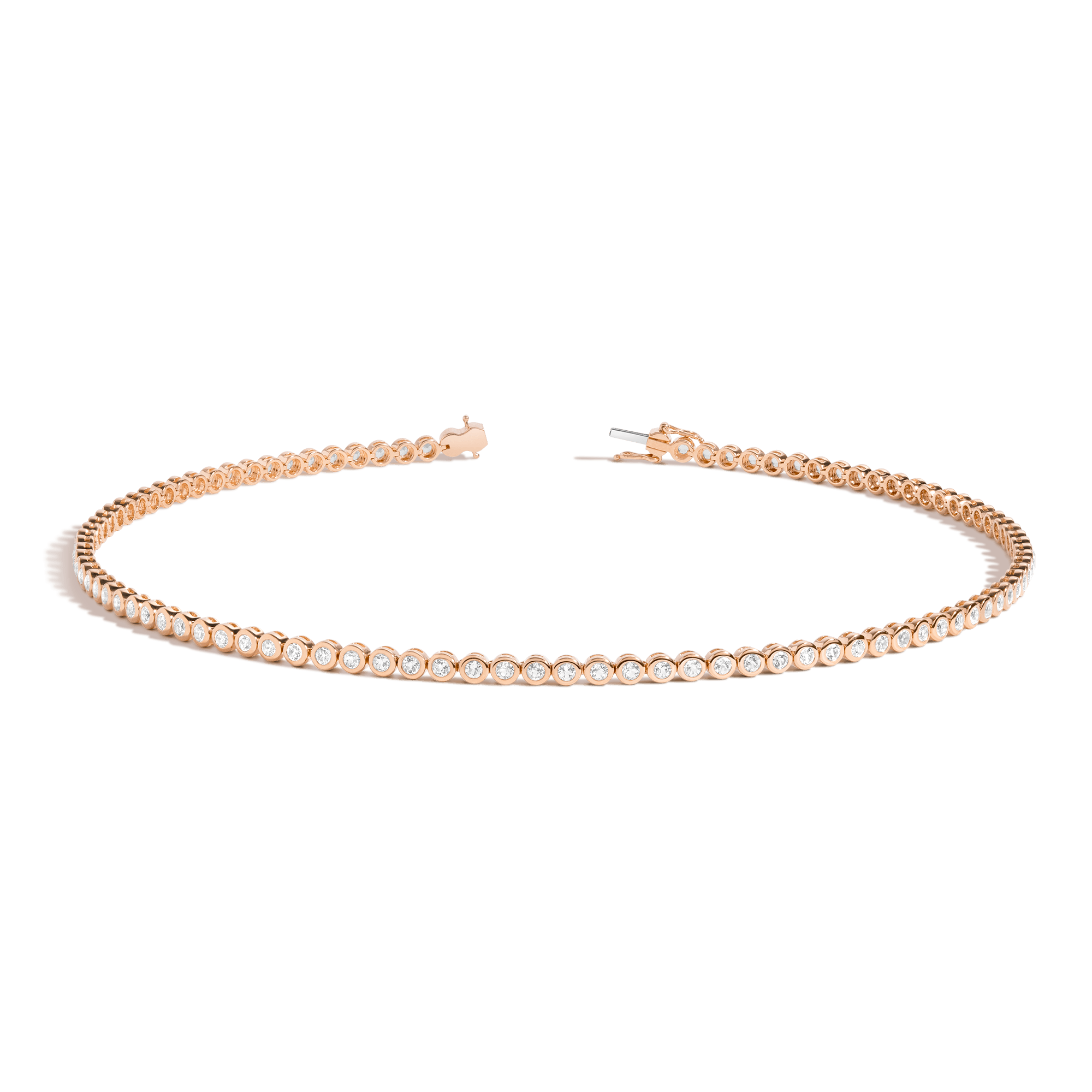 Diamond Bezel Tennis Necklace