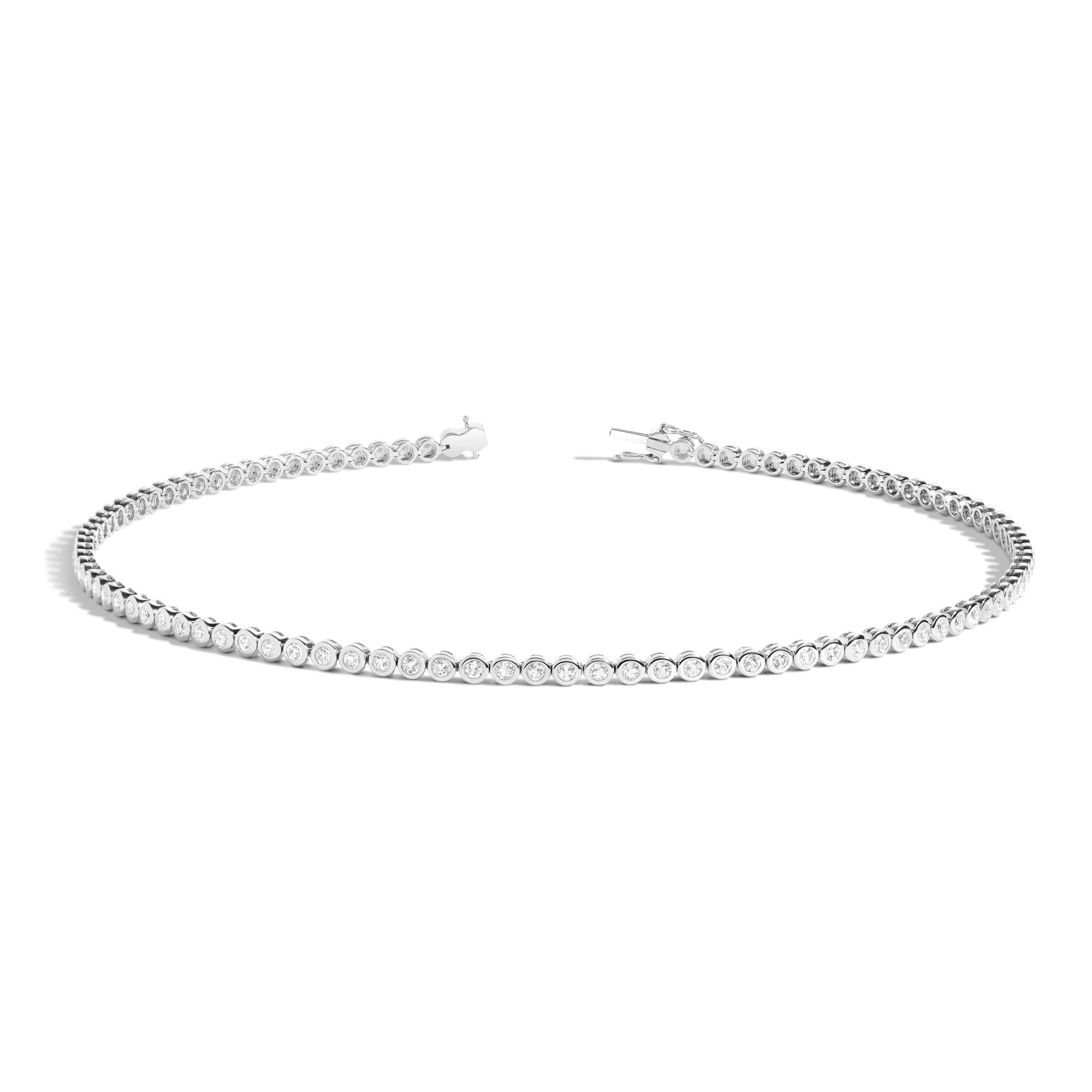 Diamond Bezel Tennis Necklace