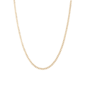 Medium Gold Curb Chain Necklace Vermeil 14K Yellow Gold 18in 22in First