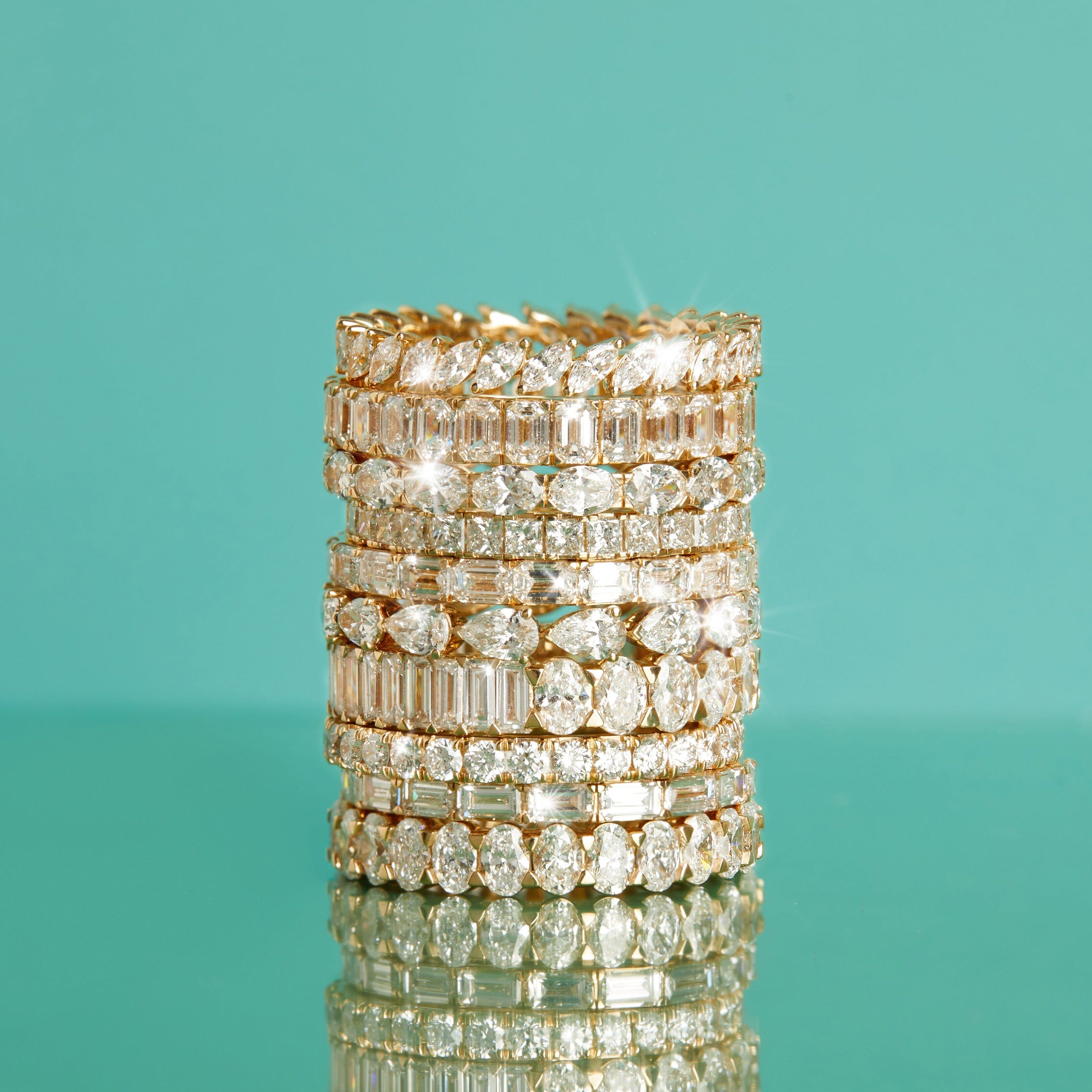 Horizontal Oval Lab Grown Diamond Eternity Ring