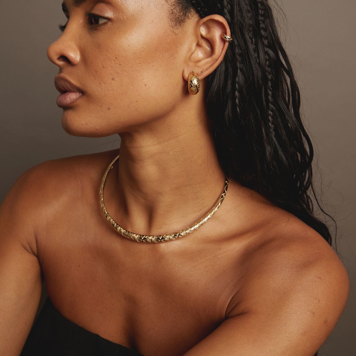 Aurate x Frye: Western Stitch Collar Necklace