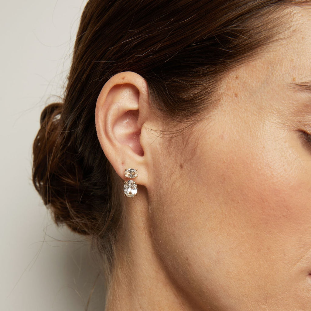 Lab Grown White Sapphire Ear Jacket