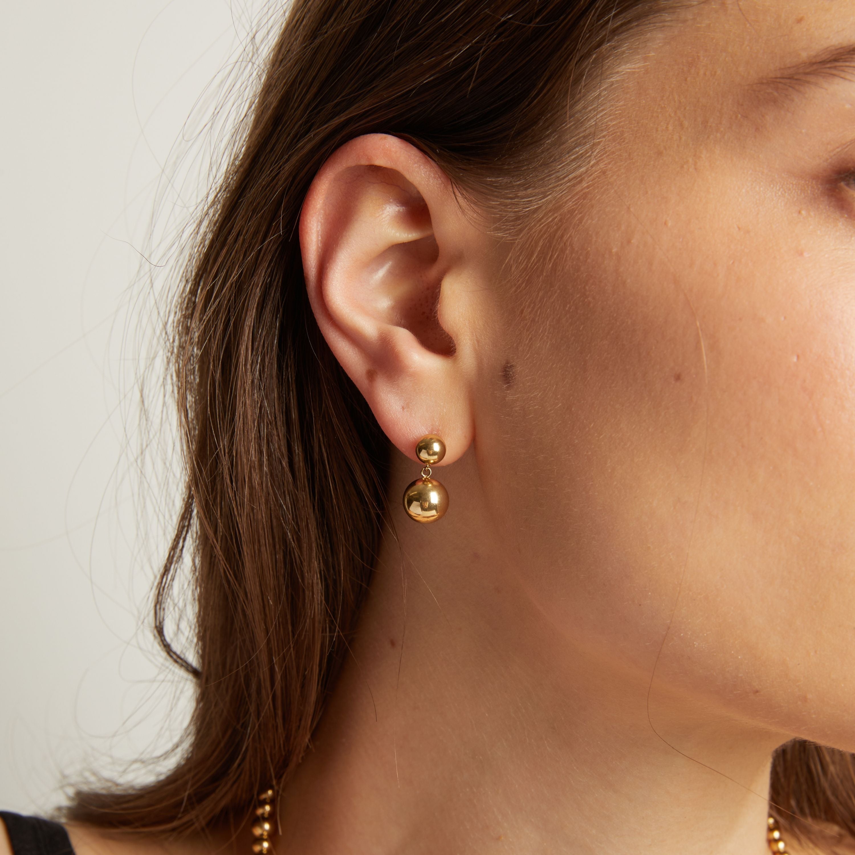 Graduated Ball Drop Earrings