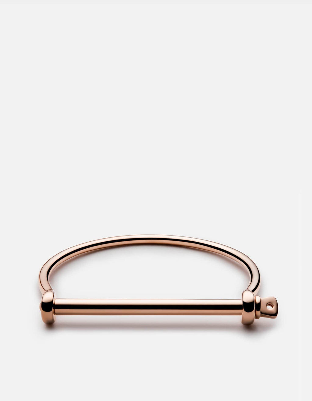Thin Screw Cuff Bracelet, Rose Tone