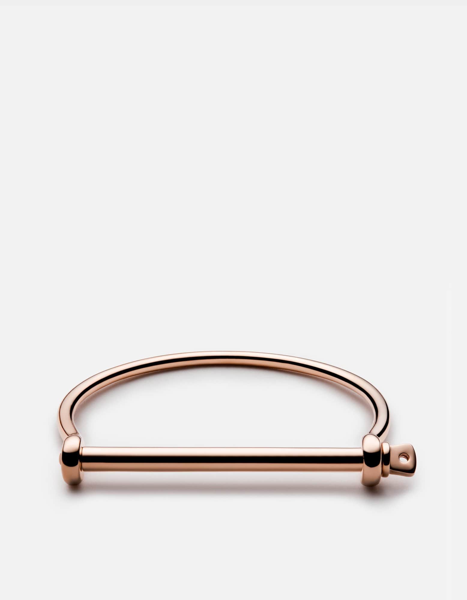 Thin Screw Cuff Bracelet, Rose Tone