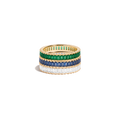 Gemstone Baguette Eternity Ring Stack