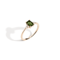 Vintage-Inspired Emerald Cut Ring (Green Tourmaline)