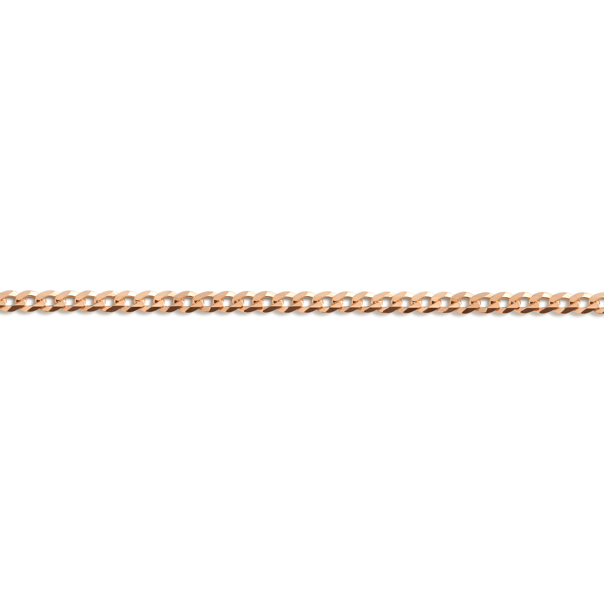 Large Curb Chain Bracelet Vermeil 14K Rose Gold First