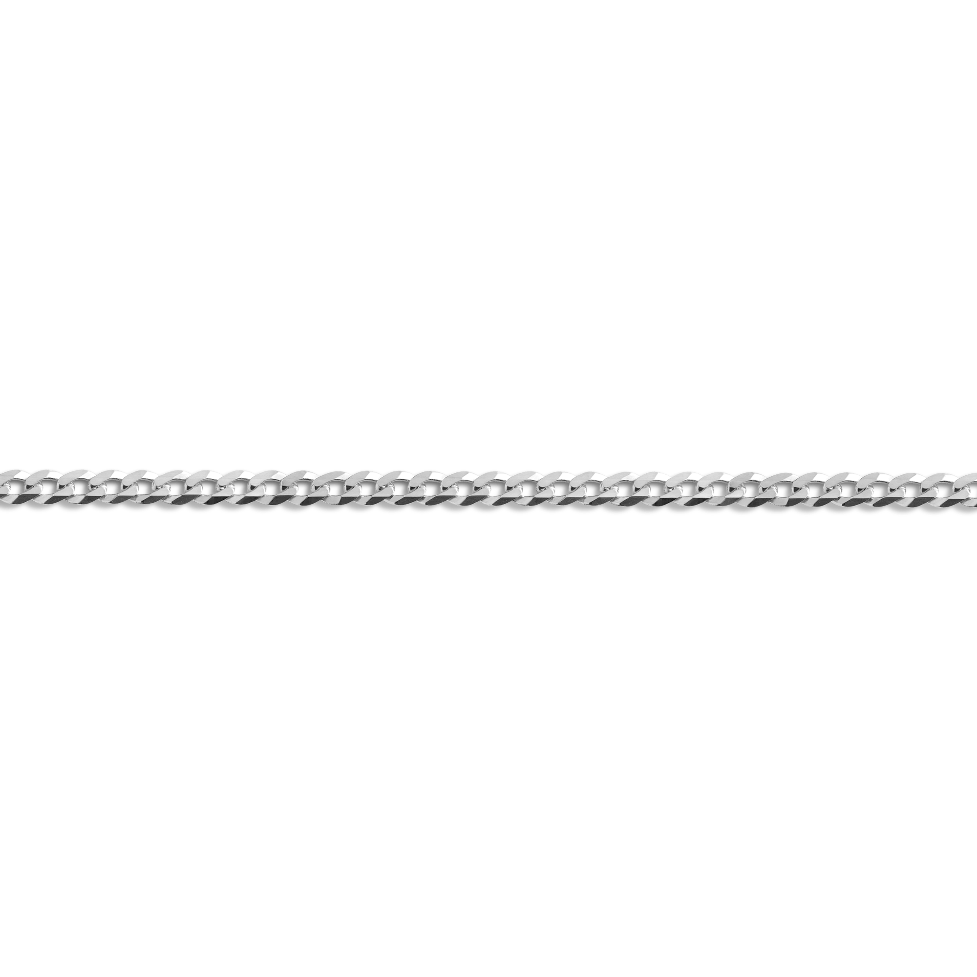 Large Curb Chain Bracelet Vermeil 14K White Gold First