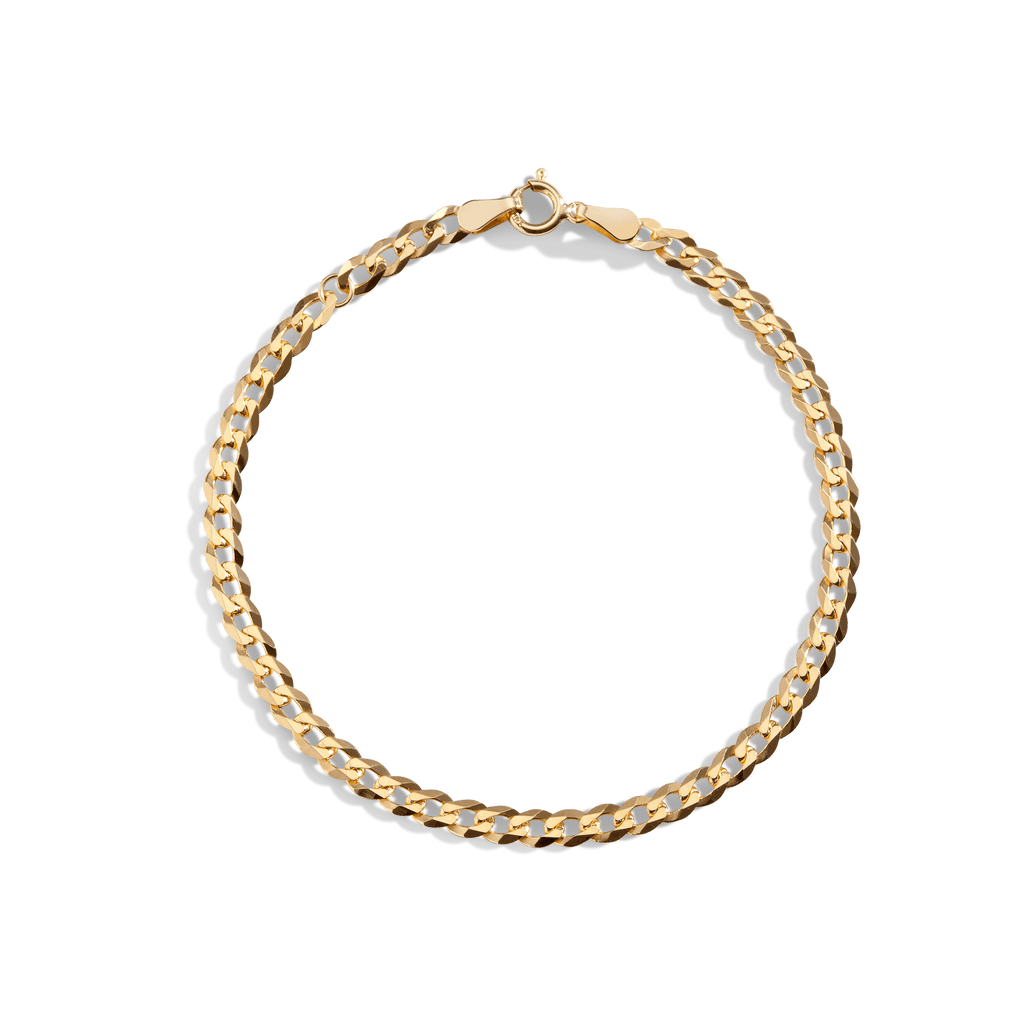 Large Gold Curb Chain Anklet