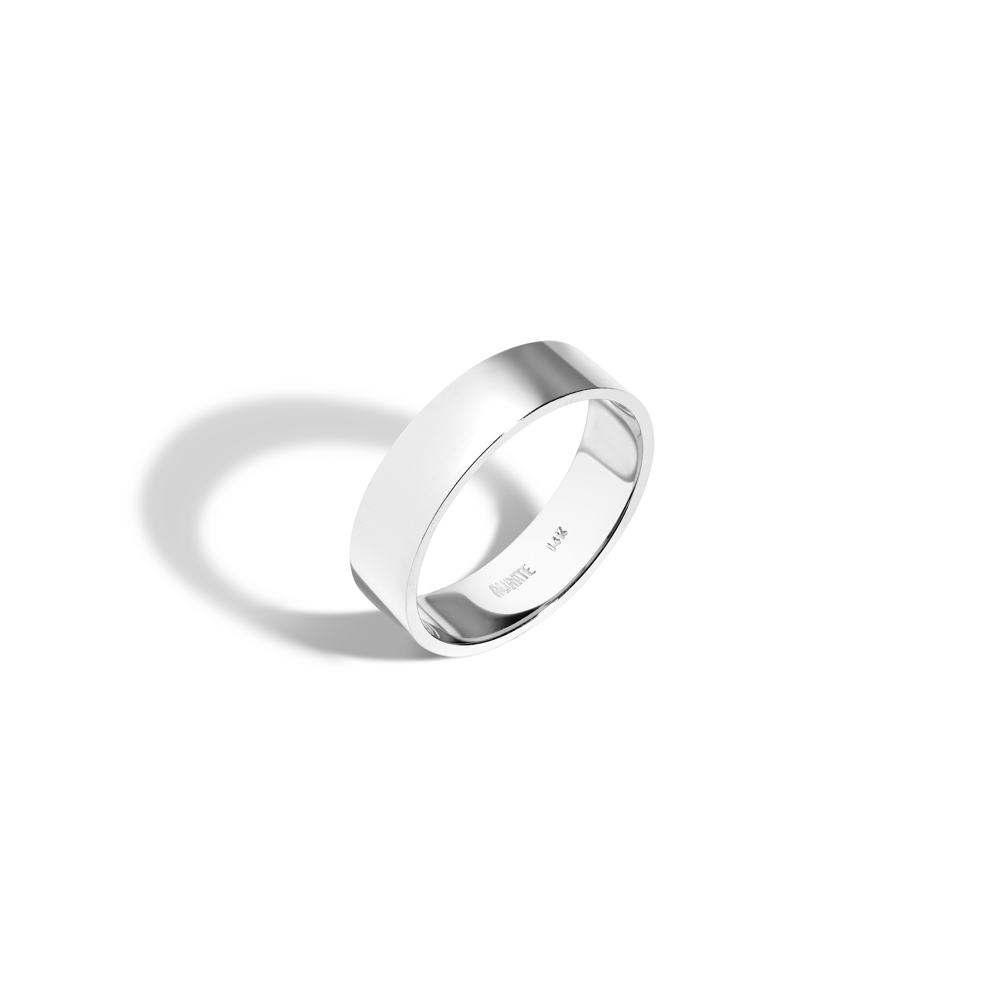 Modern Cigar Band Vermeil White Gold 14K White Gold 18K White Gold First