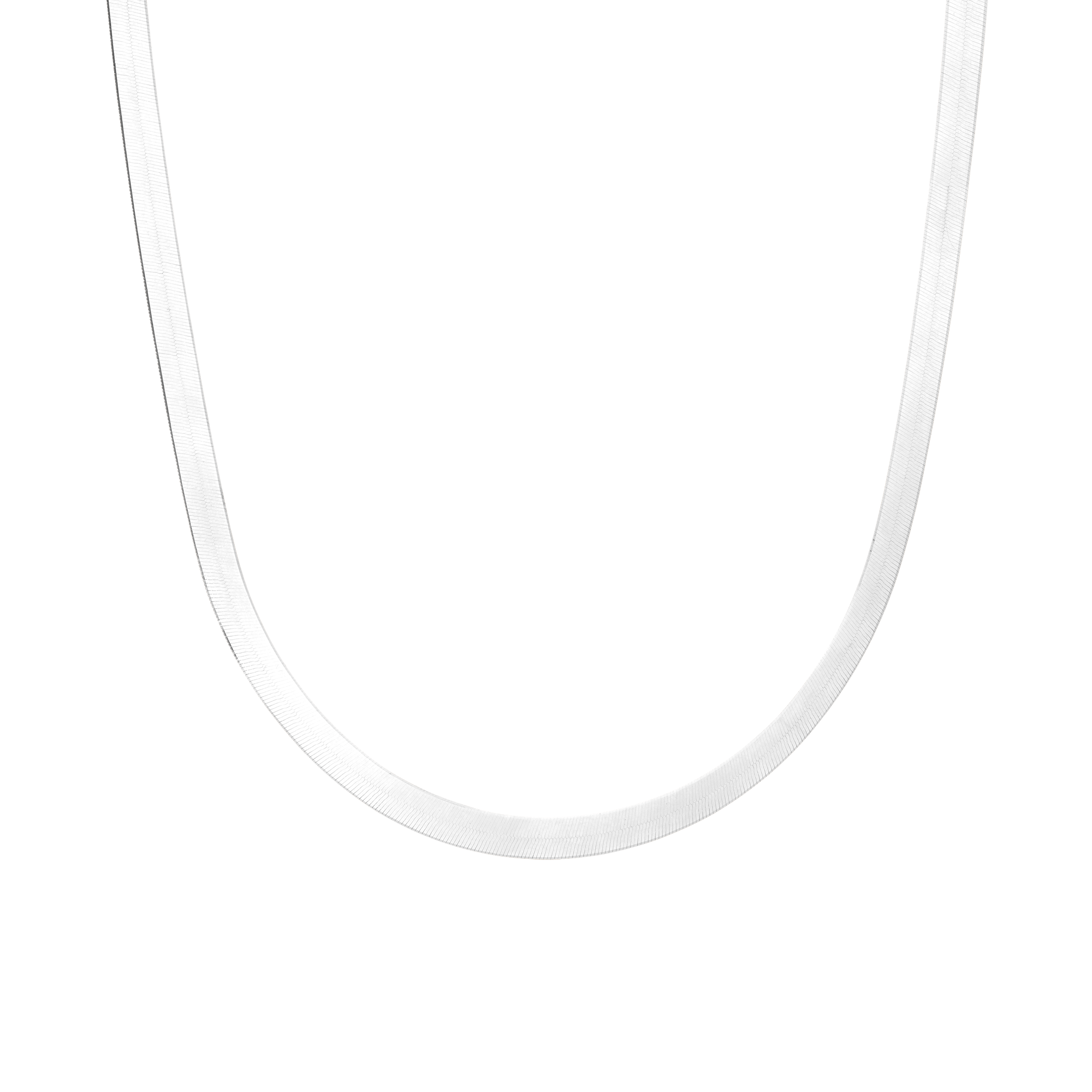 Gold Herringbone Chain Necklace - 5mm