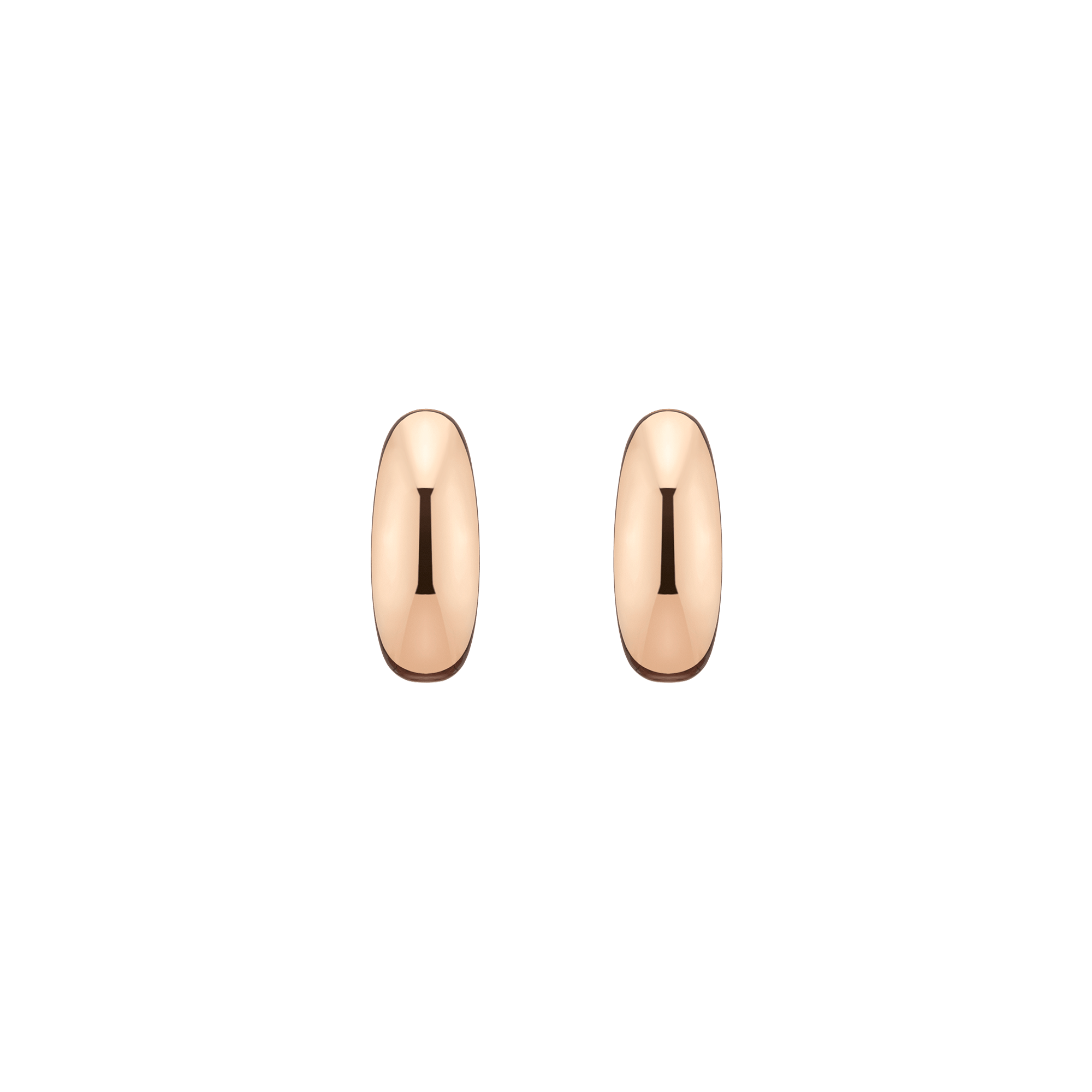 Gold Smooth Arch Hoops Medium