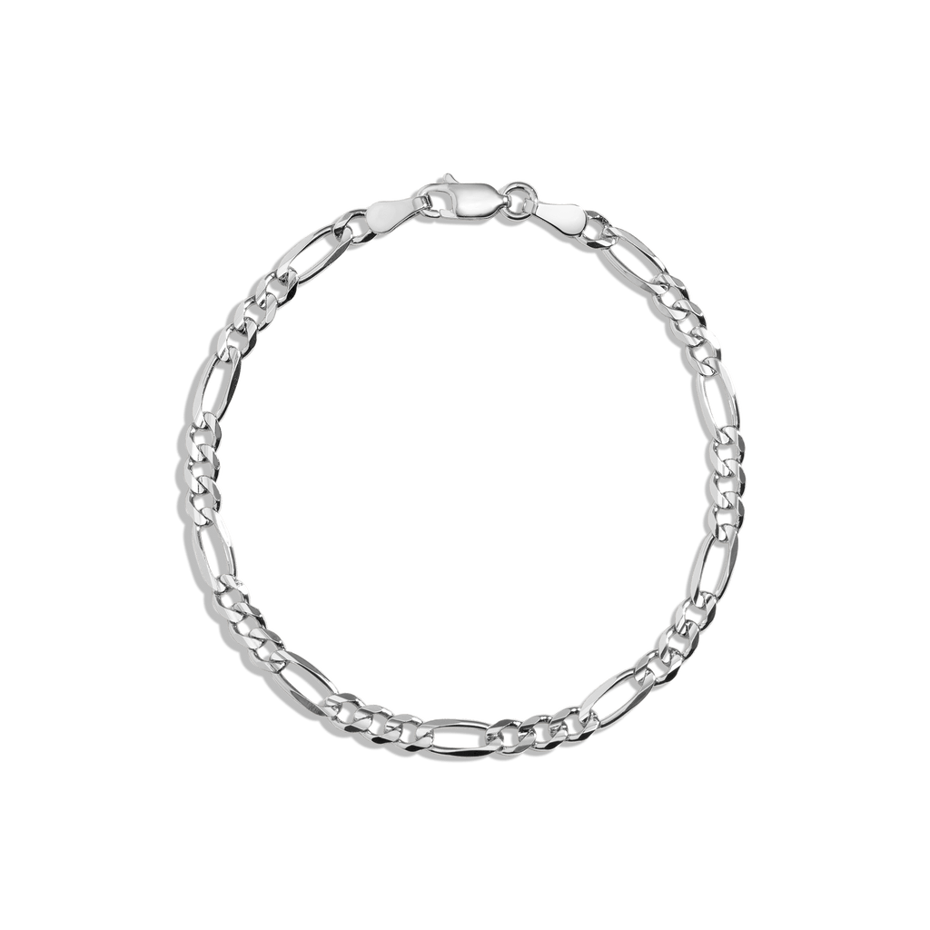 Large Gold Figaro Chain Bracelet