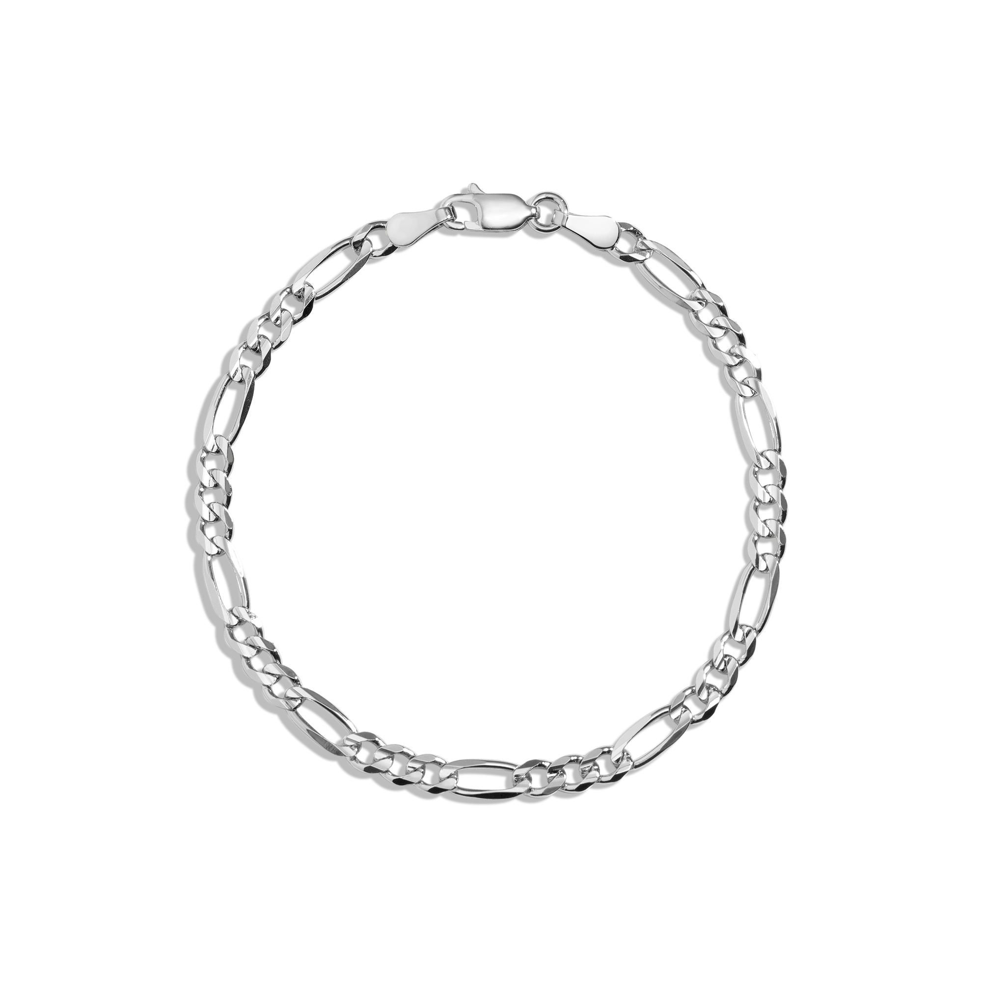 Large Gold Figaro Chain Bracelet