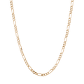 Large Gold Figaro Chain Necklace Vermeil 14K Yellow Gold 18in 22in First