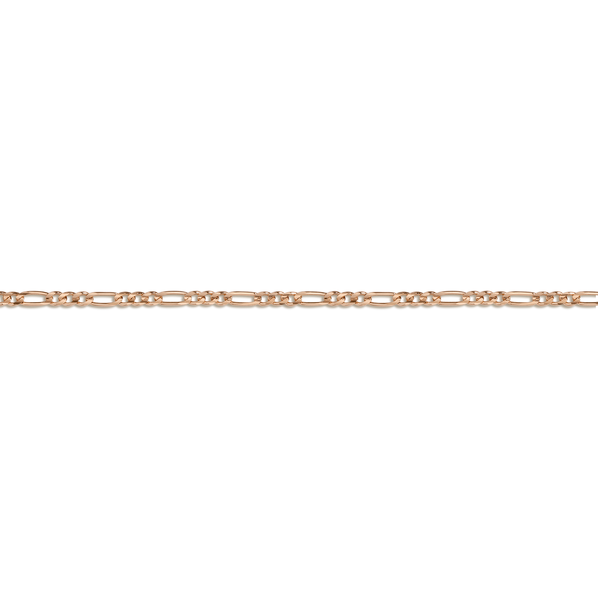 Medium Gold Figaro Chain Bracelet Vermeil 14K Rose Gold First