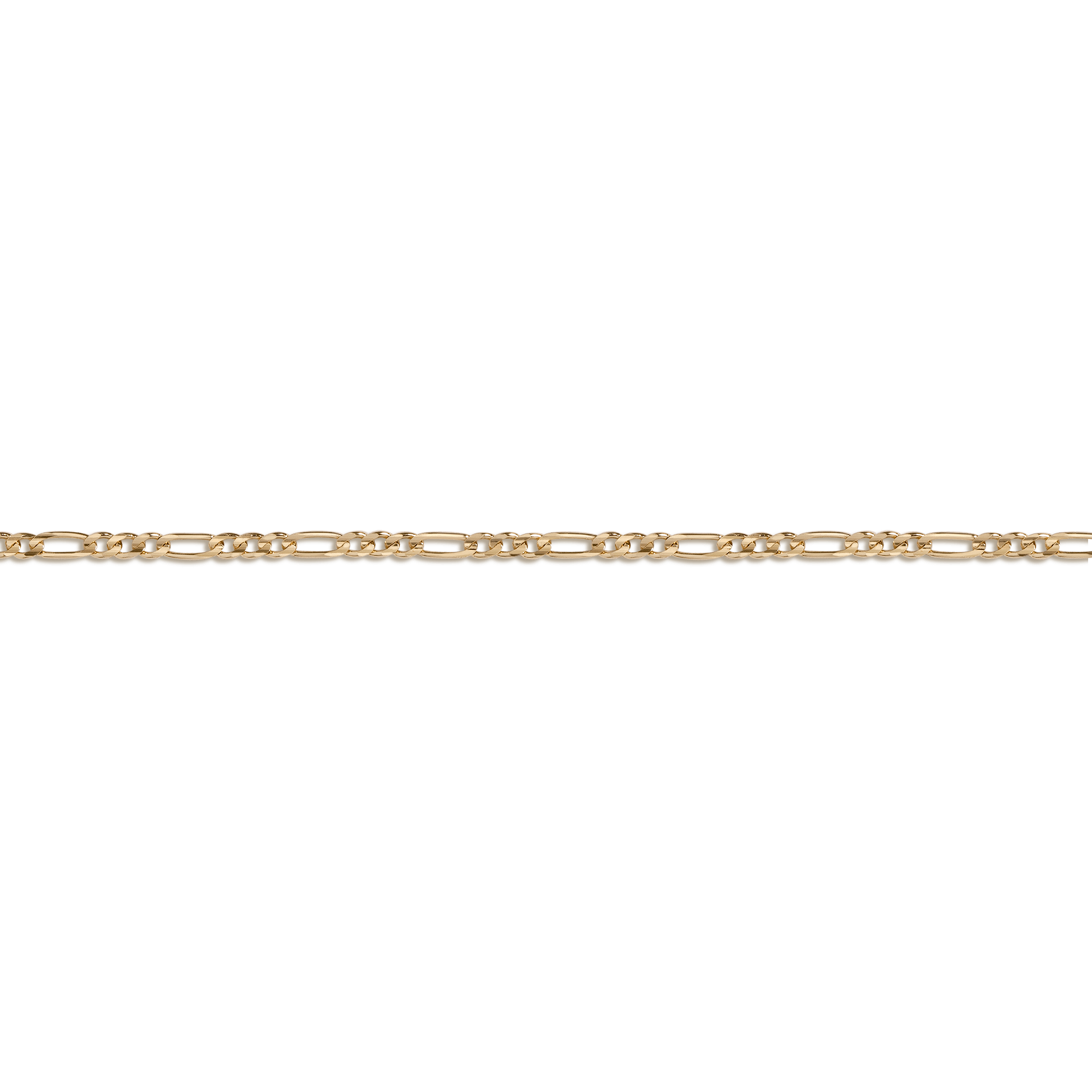 Medium Gold Figaro Chain Bracelet Vermeil 14K Yellow Gold First