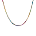 Ombré Rainbow Tennis Necklace
