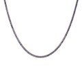 Lab Grown Blue Sapphire Baguette Tennis Necklace
